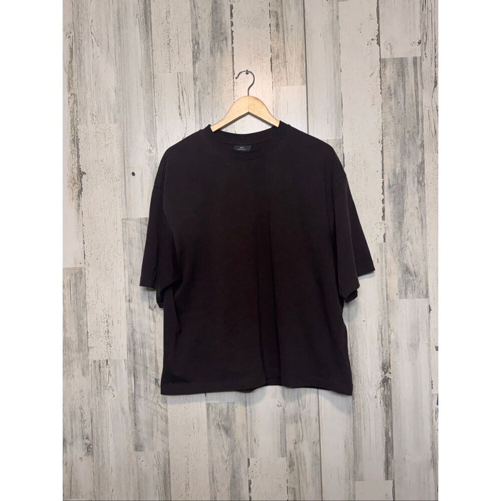 H&M Oversized Fit T-Shirt Brown Short Sleeve Cotton Tee Size L